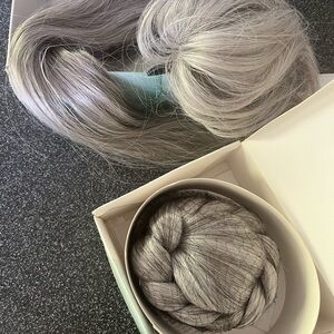 Paula Young hairpieces. Clip on. Gray. Pre-owned. Three hair pieces. #56